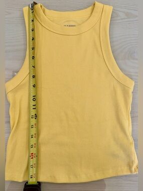 Old Navy Yellow Snug Cropped Ribbed Tank Top - S NWOT